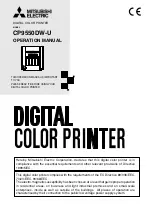 Mitsubishi Electric CP9550DW-U Operation Manual preview