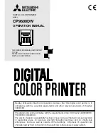 Mitsubishi Electric CP9550DW Operation Manual preview