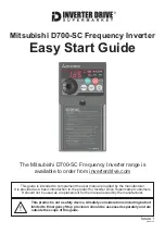 Mitsubishi Electric D700-SC Easy Start Manual preview