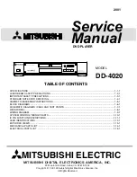 Preview for 1 page of Mitsubishi Electric DD-4020 Service Manual