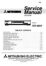 Preview for 1 page of Mitsubishi Electric DD-4030 Service Manual