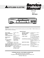 Preview for 1 page of Mitsubishi Electric DD-5000 Service Manual