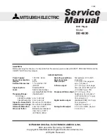 Mitsubishi Electric DD-6030 Service Manual preview