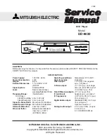 Preview for 1 page of Mitsubishi Electric DD-8020 Service Manual