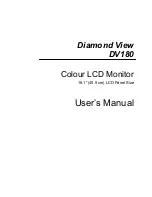 Preview for 1 page of Mitsubishi Electric Diamond View DV180 User Manual