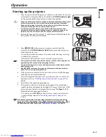 Предварительный просмотр 21 страницы Mitsubishi Electric DLP EW330U User Manual