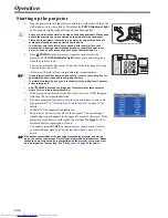 Предварительный просмотр 21 страницы Mitsubishi Electric DLP EX241U User Manual