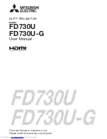 Preview for 1 page of Mitsubishi Electric DLP FD730U User Manual