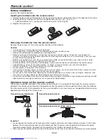 Предварительный просмотр 8 страницы Mitsubishi Electric DLP FD730U User Manual