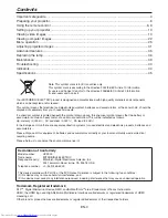 Предварительный просмотр 3 страницы Mitsubishi Electric DLP HC3900 User Manual