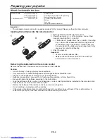 Предварительный просмотр 6 страницы Mitsubishi Electric DLP HC3900 User Manual