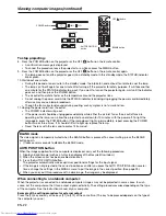 Preview for 22 page of Mitsubishi Electric DLP HD1000 User Manual