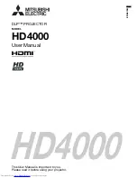 Preview for 1 page of Mitsubishi Electric DLP HD4000 User Manual