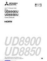 Mitsubishi Electric DLP UD8900U User Manual preview