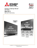 Mitsubishi Electric DLP WD-82CB1 Technical Training Manual preview