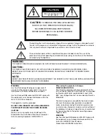 Preview for 2 page of Mitsubishi Electric DLP WD2000 User Manual