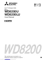 Preview for 1 page of Mitsubishi Electric DLP WD8200U User Manual