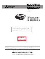 Preview for 1 page of Mitsubishi Electric DLP XD435U-G Service Manual