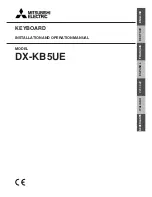 Preview for 1 page of Mitsubishi Electric DX-KB5UE Installation And Operation Manual