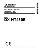 Mitsubishi Electric DX-NT430E Installation And Operation Manual preview