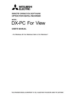 Preview for 1 page of Mitsubishi Electric DX-PC for View User Manual