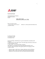 Mitsubishi Electric DX-PC10E Instruction Manual preview