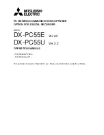 Mitsubishi Electric DX-PC55E Operation Manual preview