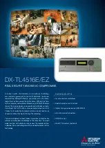 Mitsubishi Electric DX-TL4516E series Specifications preview