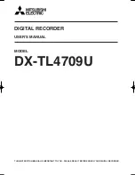 Preview for 1 page of Mitsubishi Electric DX-TL4709U User Manual