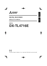 Preview for 1 page of Mitsubishi Electric DX-TL4716E Installer Manual