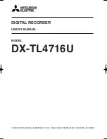 Предварительный просмотр 1 страницы Mitsubishi Electric DX-TL4716U User Manual