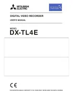 Preview for 1 page of Mitsubishi Electric DX-TL4E User Manual