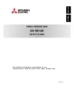 Mitsubishi Electric DX-VS1UE Setup Manual preview