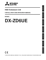 Preview for 1 page of Mitsubishi Electric DX-ZD6UE Installation And Operation Manual
