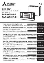 Mitsubishi Electric Ecodan PAR-WT50R-E Installation And Setting Manual preview