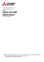 Preview for 1 page of Mitsubishi Electric EMU4-CNT-MB User Manual