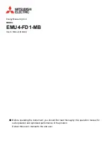 Preview for 1 page of Mitsubishi Electric EMU4-FD1-MB User Manual