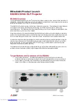 Preview for 2 page of Mitsubishi Electric ES200U Specifications