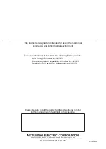 Предварительный просмотр 40 страницы Mitsubishi Electric EW-50A Installation And Instruction Manual