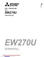 Mitsubishi Electric EW270U User Manual preview