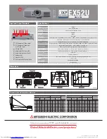 Предварительный просмотр 2 страницы Mitsubishi Electric EX52U Specifications