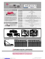 Предварительный просмотр 2 страницы Mitsubishi Electric EX53U Specification Sheet