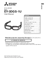 Preview for 1 page of Mitsubishi Electric EY-3DGS-1U User Manual