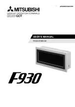 Preview for 1 page of Mitsubishi Electric F930GOT-BWD-E User Manual