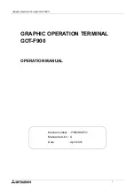 Preview for 3 page of Mitsubishi Electric F930GOT-BWD Operation Manual