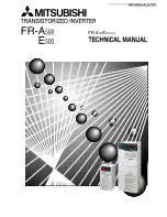 Preview for 1 page of Mitsubishi Electric FR-A500 Series Technical Manual