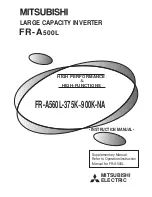 Preview for 1 page of Mitsubishi Electric FR-A500L Series Instruction Manual