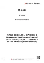 Preview for 1 page of Mitsubishi Electric FR-A820-00046 (0.4K) Instruction Manual