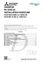 Mitsubishi Electric FR-D720S-008SC Original Instruction preview