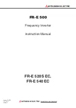 Предварительный просмотр 1 страницы Mitsubishi Electric FR-E 520S EC Instruction Manual